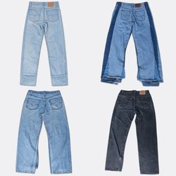 Vintage Levi's Jeans Bundle Made in USA 501 550 56..