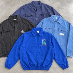 Vintage French Workwear Jackets and Shirts Lot