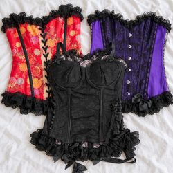 Y2K Lace Up and Patterned Corsets RW-2719
