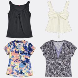 Women's Printed Blouses and Camisoles Selection