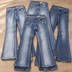 Ladies Y2K Embellished Flared Denim Jeans Bundle