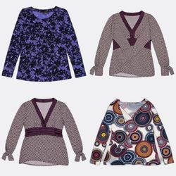 Women Printed Long Sleeve Tops-AV-204