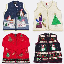 Wholesale Vintage Christmas Sweaters Bundle | 10pc..