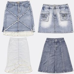 Y2k Women Denim Skirts Selection RE-3871
