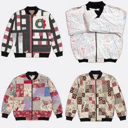 Upcycled Quilted Patchwork Bomber Jackets