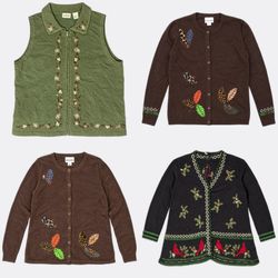 Vintage Christmas & Cottagecore Sweater Bundle | 1..