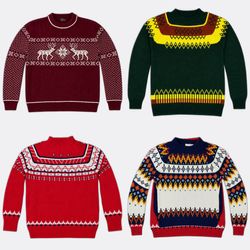 D#348 JCPenney Vintage Patterned Knitwear Sweaters