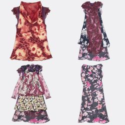 Robe aux teintes prune mélancoliques Y2K WR-2699B1..
