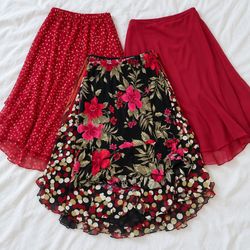 Y2K Women Printed poly Skirts Bundle (GRF-10-048)