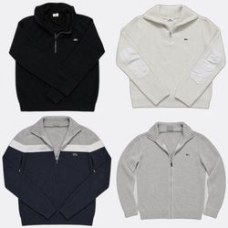 Lacoste 1/4 & full zippers