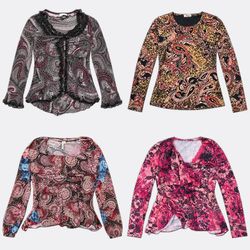 Printed Blouses in Floral and Paisley Styles B2F-2..