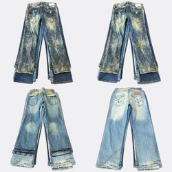 Jeans a gamba larga sfumati