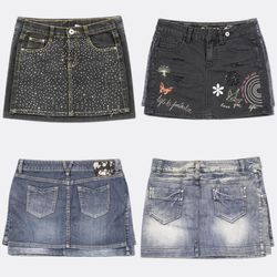 Y2k Denim Mini Skirts RE-3961