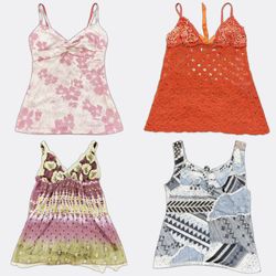 Women's Printed and Lace Camisole Tops