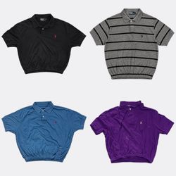 CR12953 upcycled Polo Crops T shirts
