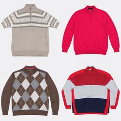 Pulls à col zippé 1/4 Tommy Hilfiger