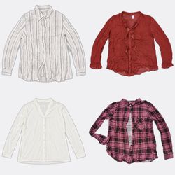 Zamfara Jenni Long Sleeve Button-Up Shirts