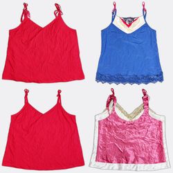 Camisolas de cetim com renda para mulheres