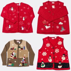 Wholesale Vintage Christmas Sweaters Bundle | 10pc..