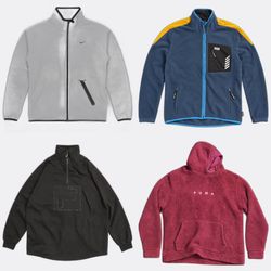 Nike adidas Fleece Jackets