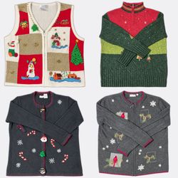 Wholesale Vintage Christmas Sweaters Bundle | 10pc..