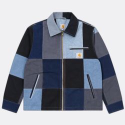 Upcycled Carhartt Patchwork Denim Detroit Jacket