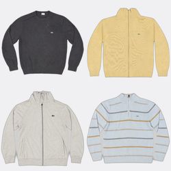 Lacoste Crewneck and V-Neck Sweaters
