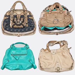 Guess Monogram Canvas Large Handbags