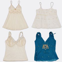 Forever 21 Embellished Lace Trim Camisoles