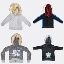 Fur Juicy Couture Velour Zip Hoodies