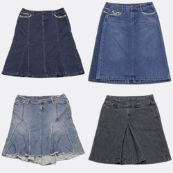 GRV 1-055 Women Denim Midi Skirts Selection
