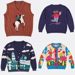 Vintage Novelty Knitwear and Sweater Vests