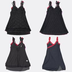 Y2k Black Lace And Trim Slip Top B2F-291
