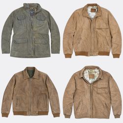 Vintage Mixed Brand Leather and Wax Jackets