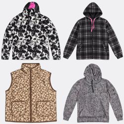 Patterned Plaid and Sherpa Fleece Jackets