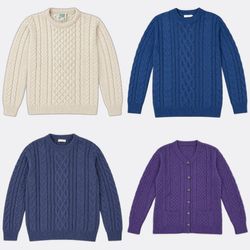 Fisherman Cable Knit Wool Sweaters