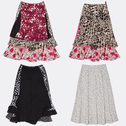 Women's Printed and Plain Midi Skirts