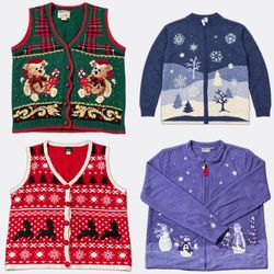 Wholesale Vintage Christmas Sweaters Bundle | 10pc..