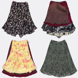 Patterned Floral Midi Skirts Bundle