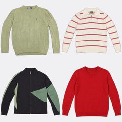 Polo Ralph Lauren cable net quarter zip sweaters