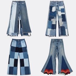 CR13182 Upcycled Mix Style Jeans