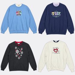 Embroidered Graphic Sweatshirts and Cardigan (ZRS:..
