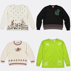 Vintage Patterned Round Neck Sweaters vr-464
