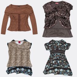Women's Patterned and Peasant Blouses B2F -274