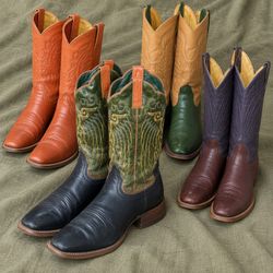 MAV#A5 Ariat Leather Cowboy Boots