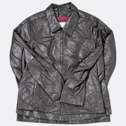 Yv1257 Black Leather Jackets 7P