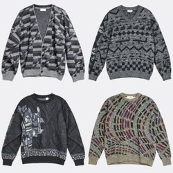 Sweaters with Geometric and Abstract Patterns At 1..