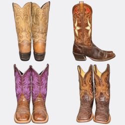 Leather Western Cowboy Boots Selection