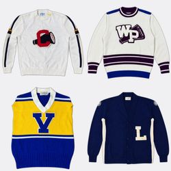 Vintage Varsity Letterman Knitwear Sweaters and Ca..