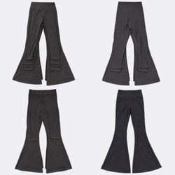 Leggings évasés actifs noirs Y2k Lot RE-3976
